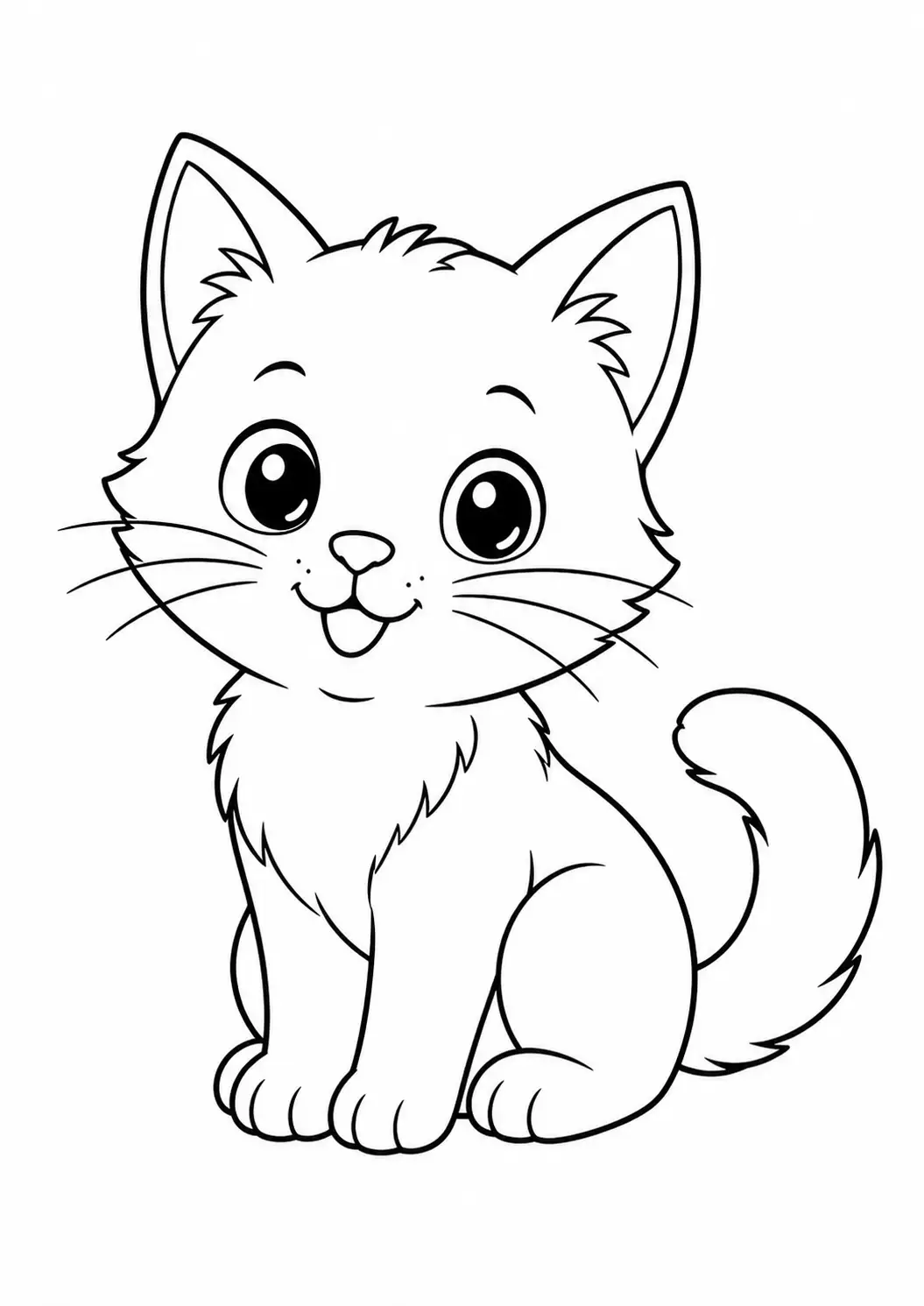 cat coloring page printable