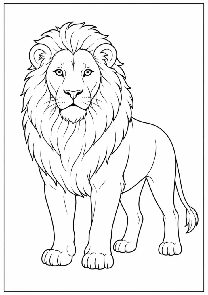 lion coloring page printable