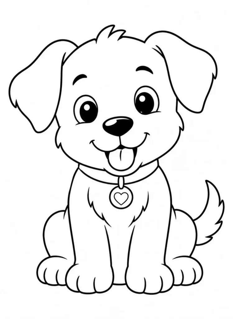 puppy coloring page printable