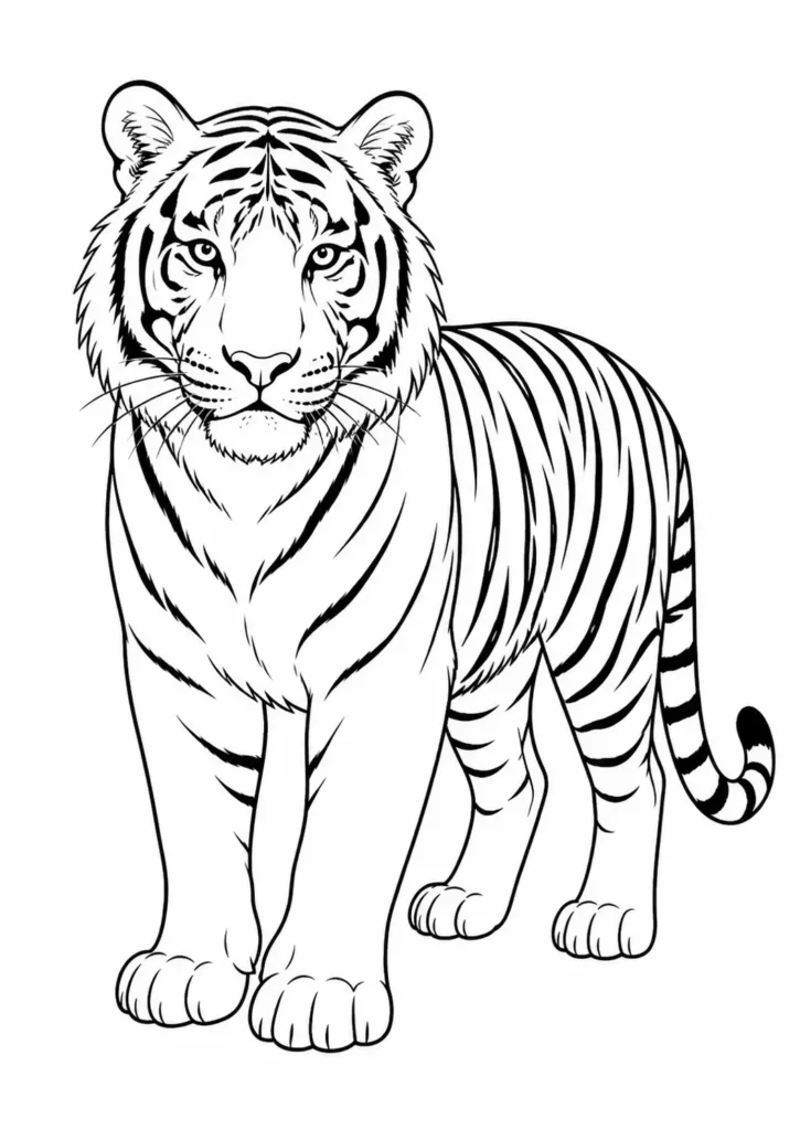 tiger coloring page printable
