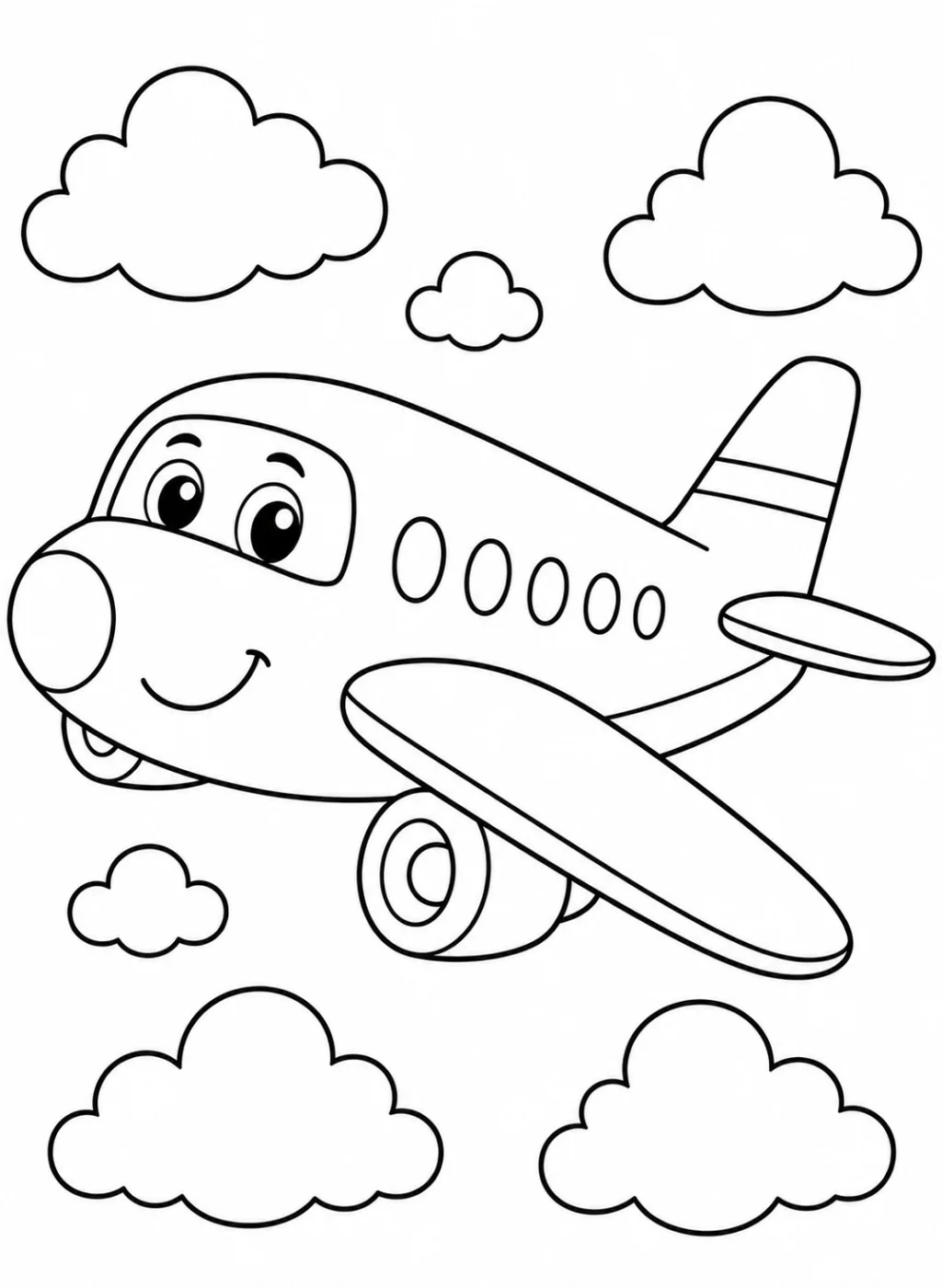 airplane coloring page printable