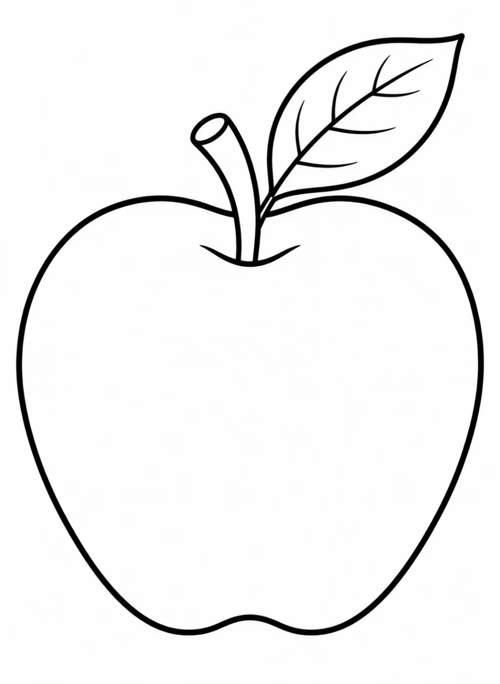 apple coloring page printable