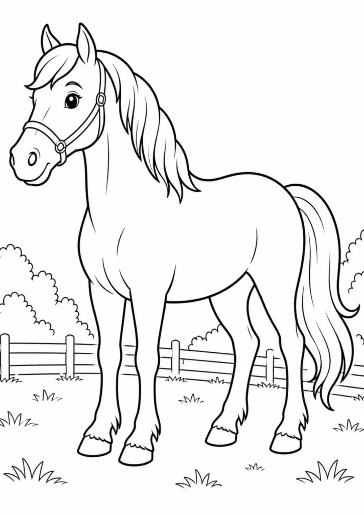 horse coloring page printable