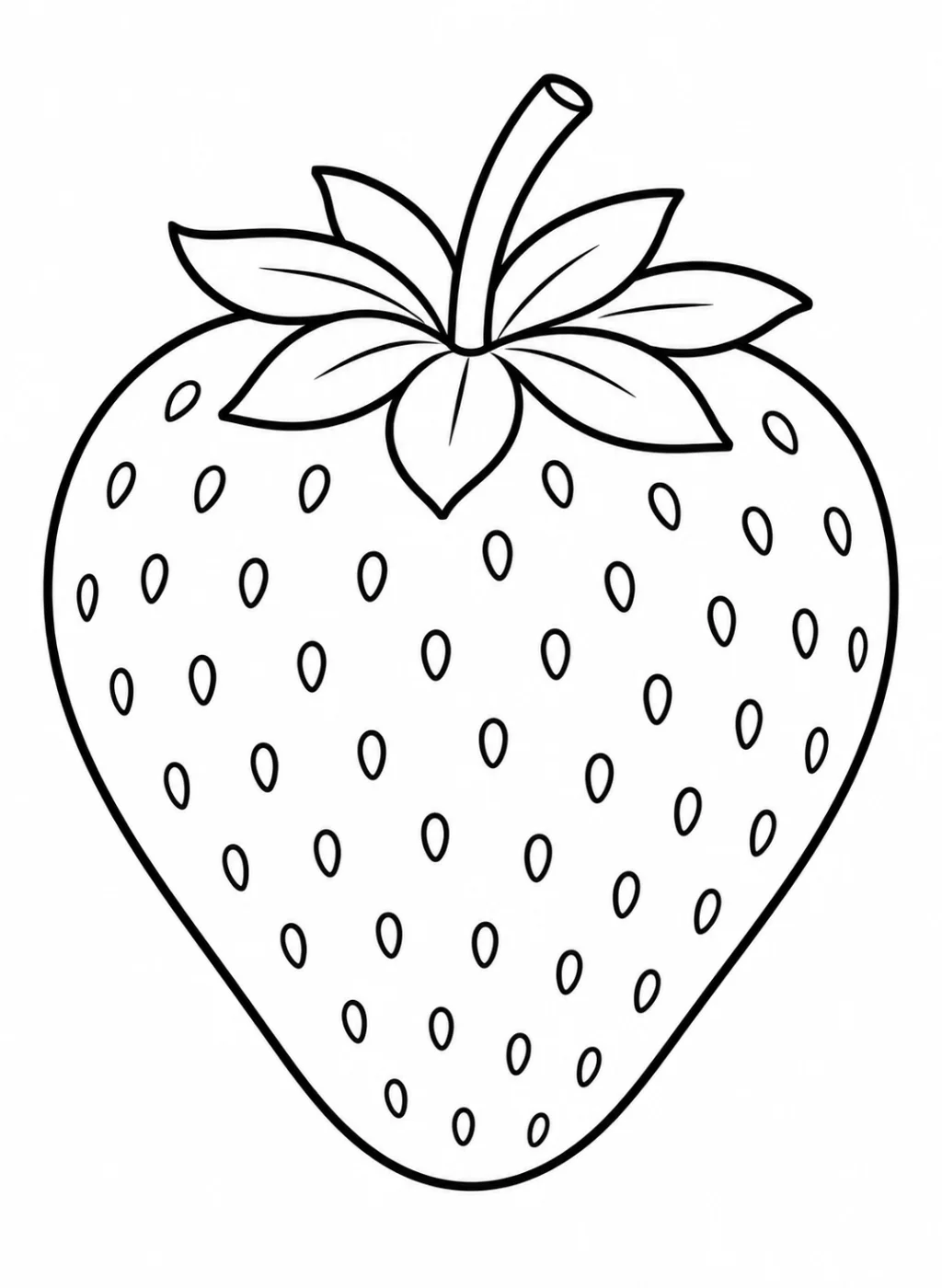 strawberry coloring page printable