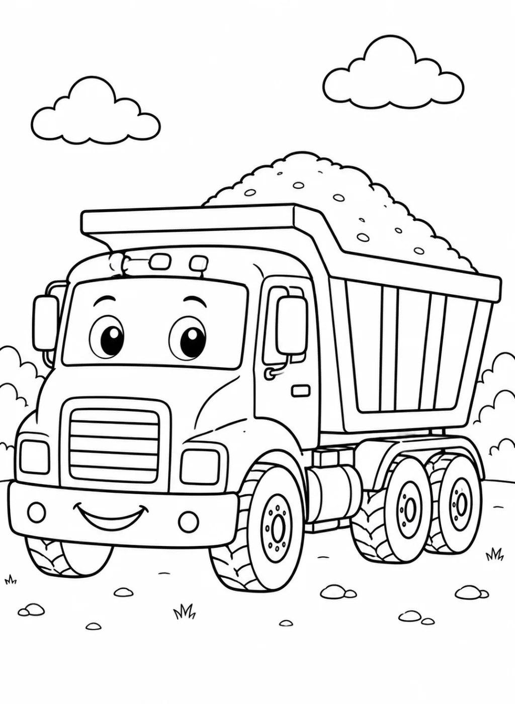 truck coloring page printable